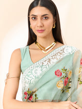 Saree in Green Colour Looking Consort
